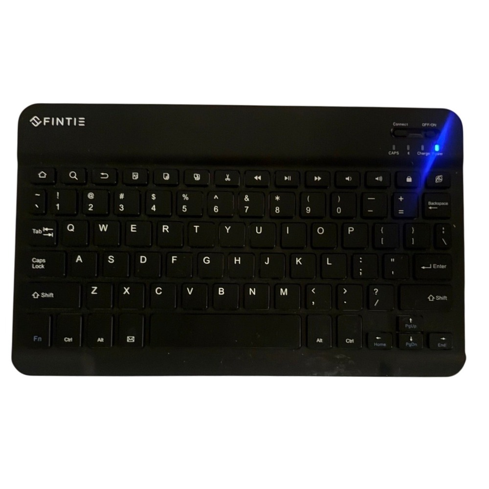 Fintie Ultra-Slim Wireless Bluetooth Keyboard Black Rechargeable Portable Tablet
